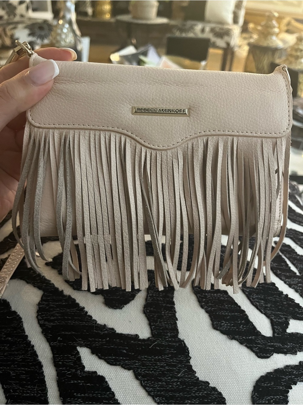 Rebecca Minkoff Convertible Fringe Phone Case Crossbody Bag Wallet W Case Phone